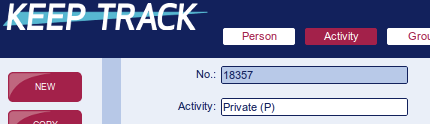 Activity menu