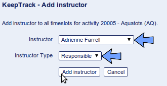 Add instructor