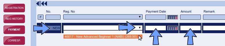 Register payment