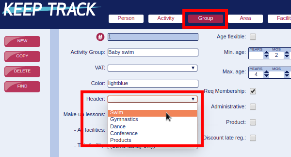 Group settings