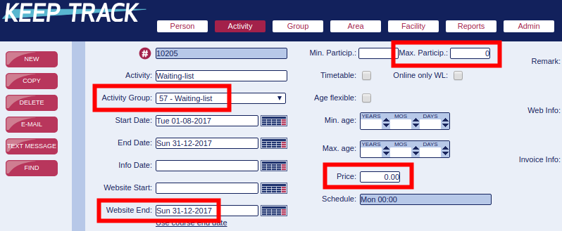 General waiting-list