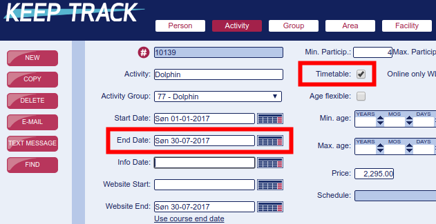 Timetable checked