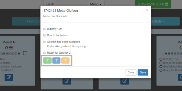 Buttons for ending registration disabled