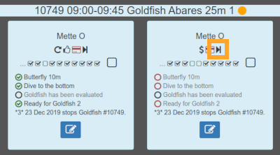 Icon for ending registration