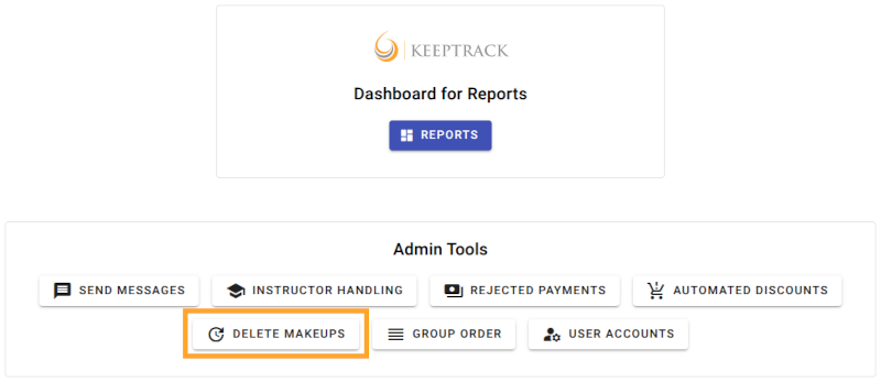 Dashboard Admin tools