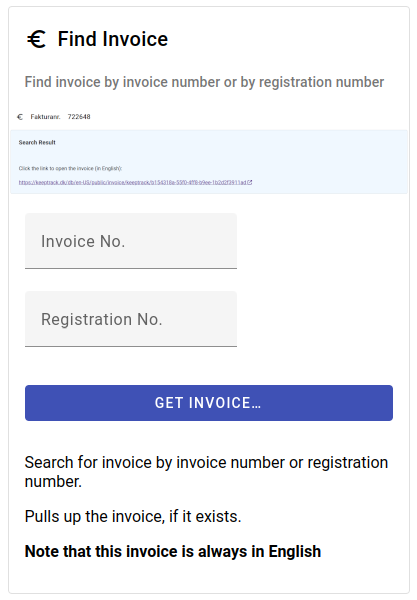 Find invoice