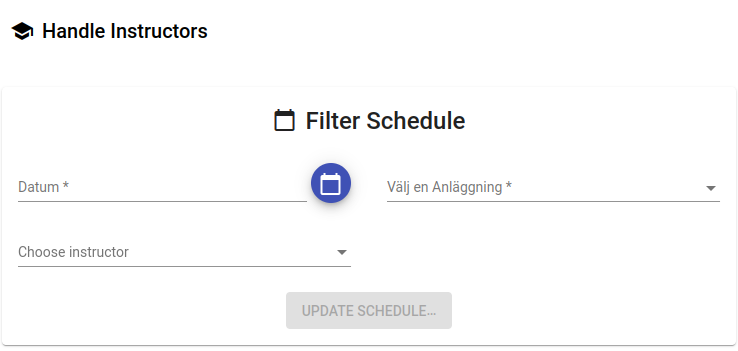 Schedule filter