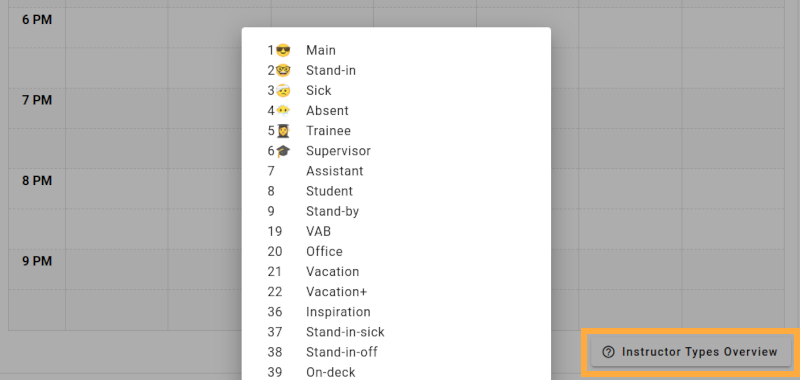 Instr types