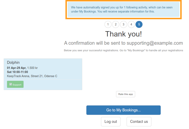 Confirm auto registration